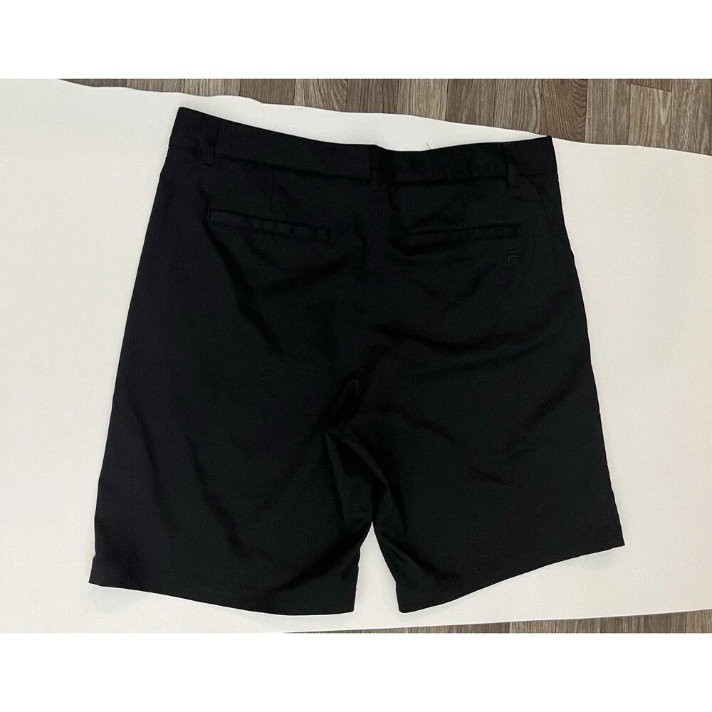 FILA Sport Mens Golf Shorts Size 38 black Flat Front Performance Athletic